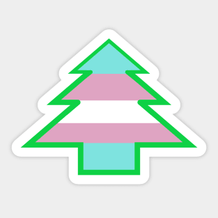 Transgender Pride: Christmas Tree Sticker